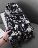 Autumn and winter imitation cashmere tassel floral scarf ladies fashion temperament shawl senior sense of female scarf wholesale