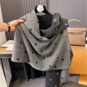 2024 fall and winter new love bird's nest scarf fashion wild thickened warm two-sided shawl