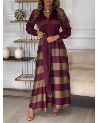 Autumn and winter new Europe and the United States trend of fashion long-sleeved ladies shirt dress suit