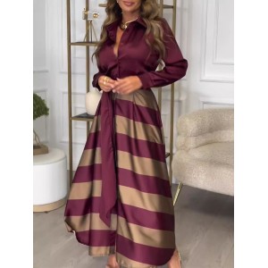 Autumn and winter new Europe and the United States trend of fashion long-sleeved ladies shirt dress suit