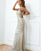 Evening Sleeveless Wrap Premium Sequin Gowns