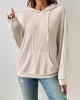 2024 Spring and Autumn New Solid Color Retro Fashion Hoodie Versatile Loose and Premium Women's Hoodie