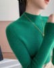 [Hot Sale] Seamless semi high neck soft glutinous cashmere sweater for women, slim fit and slimming sweater, knitted base sweater