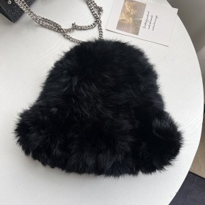 Plush cap female fall and winter new warm rabbit hair cap Japanese big head circumference furry hat