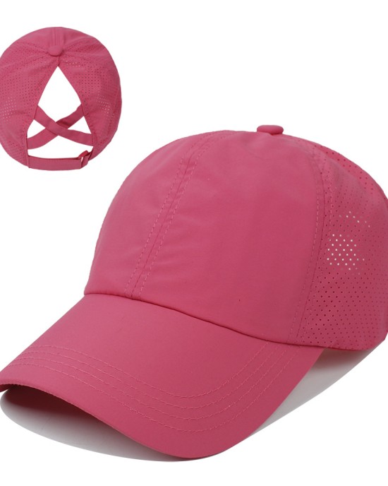 Baseball cap women new outdoor sports ponytail baseball cap breathable mesh