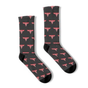 Flat needle double black heel socks breathable sports socks for men and women can wear pink