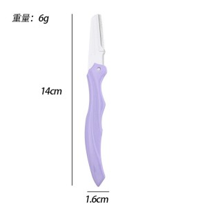 Three-piece portable folding safety eyebrow comb scissors bevel beauty tool eyebrow trimmer eyebrow clip set