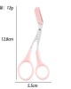 Three-piece portable folding safety eyebrow comb scissors bevel beauty tool eyebrow trimmer eyebrow clip set