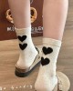 Autumn and winter cartoon flocking socks cute college style