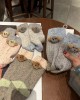 New wool warm padded Teddy dog doll socks in autumn and winter