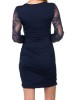 Fashion lace stitching elegant tight-fitting long-sleeved dress