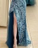 New three-dimensional positioning floral dress long banquet temperament slim slimming evening dress