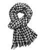 Scarf warm checkered bib scarf with tassel scarf women's advanced sense