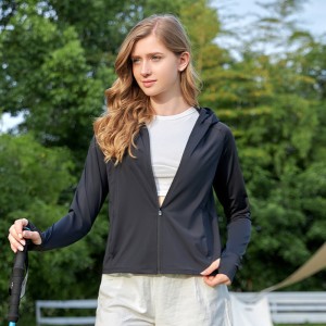 Ultraviolet nylon ice silk sunscreen jacket female 2024 spring new outdoor leisure sunwear female sunscreen skin