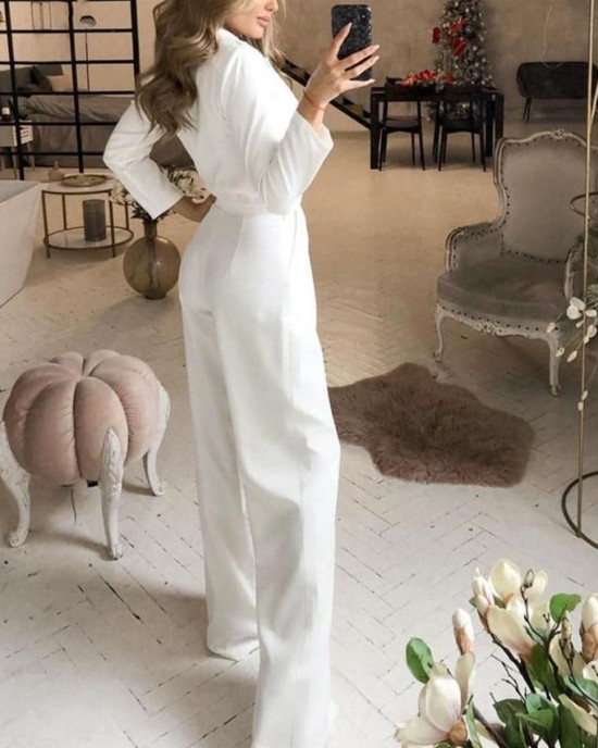 Long Dress New Chinese jumpsuit Slant waist temperament Commuter jumpsuit