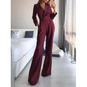 Long Dress New Chinese jumpsuit Slant waist temperament Commuter jumpsuit