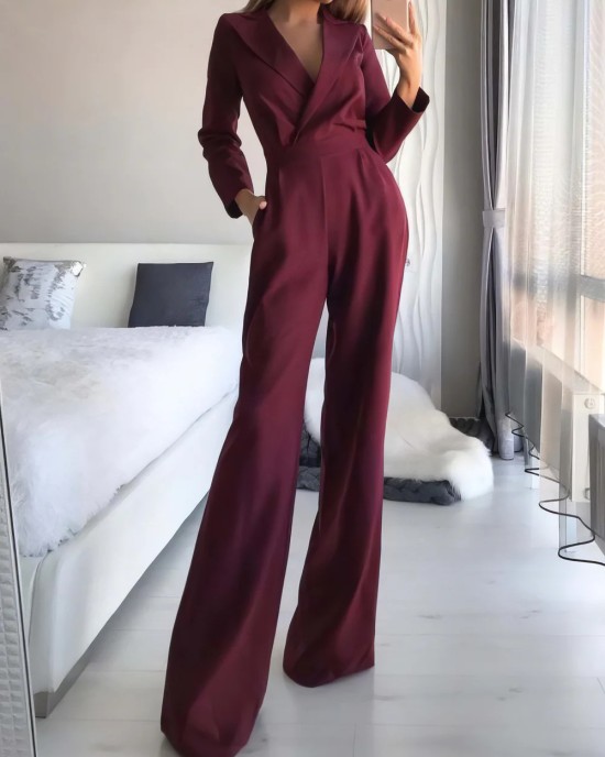 Long Dress New Chinese jumpsuit Slant waist temperament Commuter jumpsuit